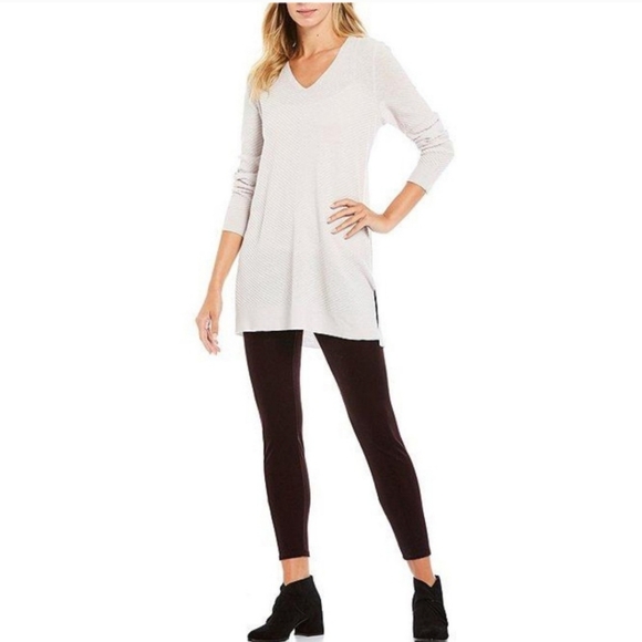 NWT Eileen Fisher Washable Wool Crepe Ballet Neck Tunic. Size M - Picture 2 of 11